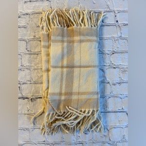 BANANA REPUBLIC NEUTRAL COLORS WOOL/ANGORA RABBIT HAIR DOUBLE SIDE FRINGE SCARF